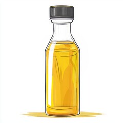 A bottle of sunflower oil vector illustration
