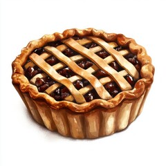 Mincemeat pie vector illustration