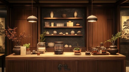Traditional Japanese tea ceremony room.