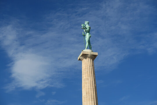 Pobednik monument in the Upper Town of the Belgrade Fortress