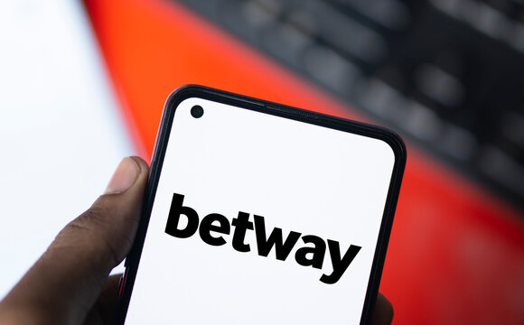 Dhaka, Bangladesh- 15 Oct 2024: Betway logo is displayed on smartphone.