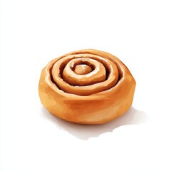 Fototapeta premium Cinnamon roll vector illustration