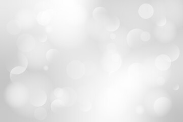 Christmas Background With White Bokeh Light. Happy New Year Wallpaper. Celebration Banner. Vector Illustration