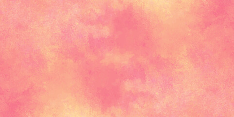 Vector fantasy light red, pink and yellow shades watercolor background. Hand drawn vector texture. Pastel color watercolor banner.  Aquarelle paint paper textured stain canvas element for text design.