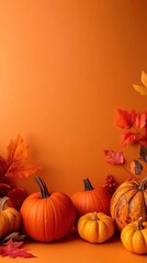 Thanksgiving background orange theme.