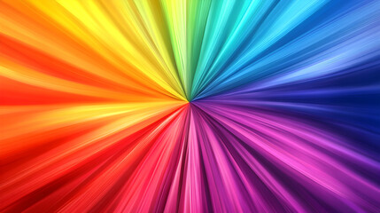 Obraz premium Vibrant rainbow colors converge at a single central point.