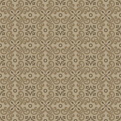 Tile Floral Motif Pattern. Talavera Vintage Pattern Vector