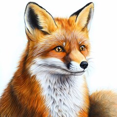 Obraz premium Curious Baby Fox with Bright Eyes and Bushy Tail