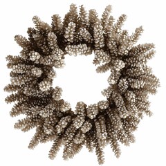 Muted Earthy Floral Wreath in Boho Style