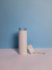 Tumbler or Reusable water bottle. Aesthetic concept