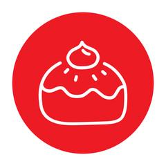 Cake Tart Icon Silhouette
