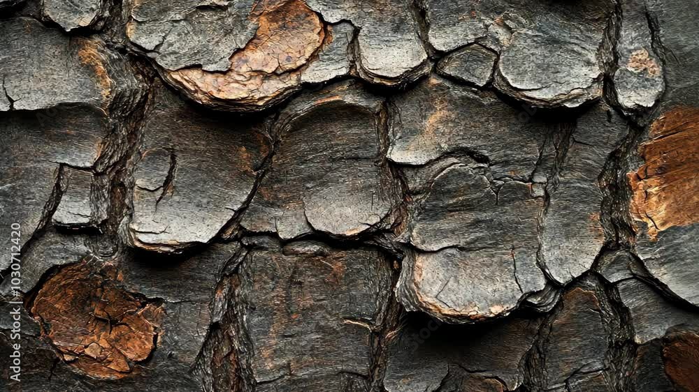 Aufkleber a close-up of a tree's bark, showing the intricate texture and patterns