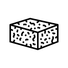tofu block vegan food line icon vector. tofu block vegan food sign. isolated contour symbol black illustration