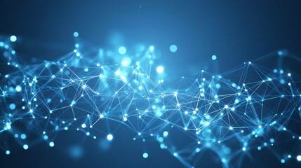 Abstract Technology Background, Network Connection, Big Data Visualization, Science Background