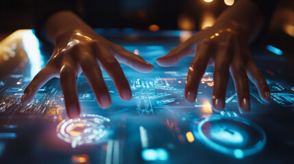 Vivid interactive screen with dynamic digital design