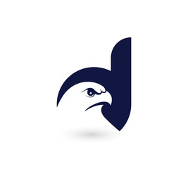 Initial D eagle logo vector template