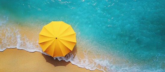Yellow Umbrella on the Beach