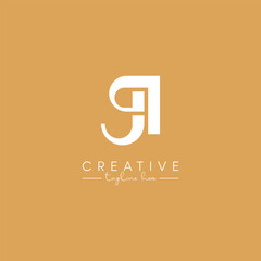Abstract QJ JQ Letter Artistic Stylish Logo Design. Initial Based Vector.