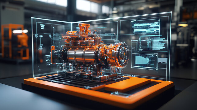Wirtualna replika maszyny, powstała dzięki technologii cyfrowego bliźniaka, reprezentuje nową erę inteligentnego przemysłu.