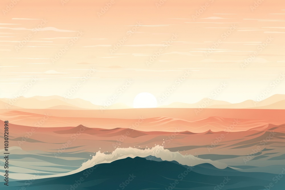 Poster Ocean wave backgrounds landscape outdoors.