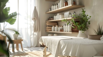Fototapeta premium Relaxing Spa Room Interior Design