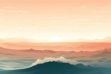 Obraz premium Ocean wave backgrounds landscape outdoors.