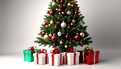 lovely christmas tree beautifully decorated boxes