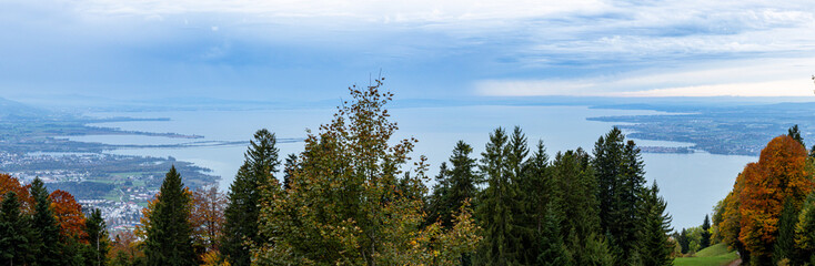 Panorama vom Pfänder über den Bodensee