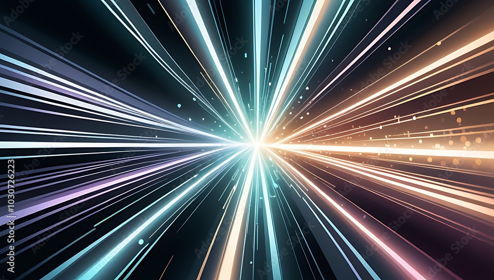 Poster faded metallic colors shimmering lights create disorienting visual effect abstract somewhat unclear 