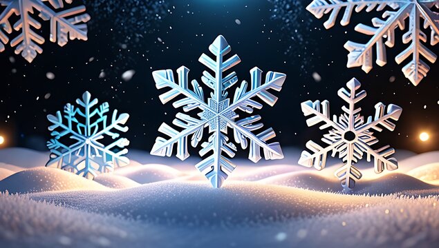 snowflakes dance vibrant colors forming breathtaking winter scene captivates heart beauty tranquility