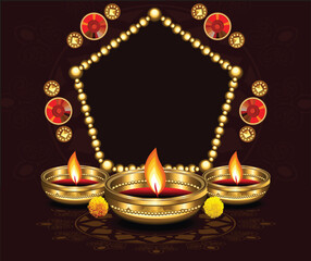 artistic creative detailed deepawali background.eps