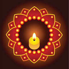 artistic creative detailed diwali candle background.eps