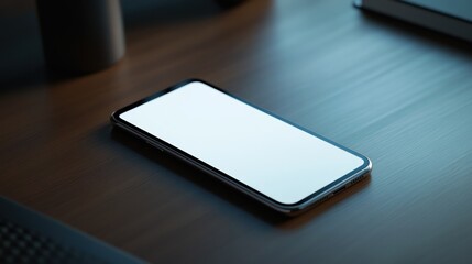 Smartphone on a wooden surface