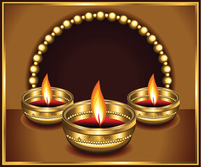 artistic creative golden deepak background.eps