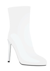 White women boots. vector illustration