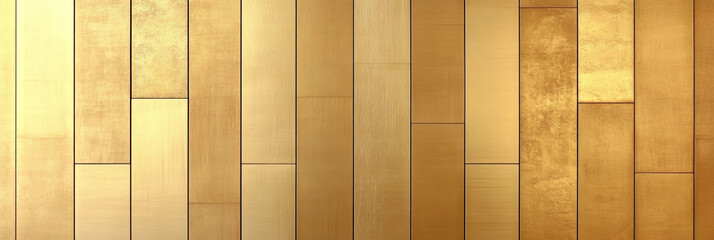 Golden wooden panel wall texture.