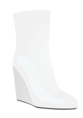 White women boots. vector illustration
