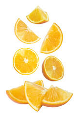 Fototapeta premium orange slices isolated on white