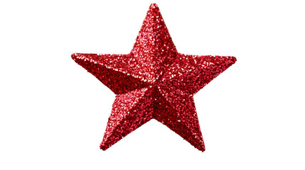 Red Glitter Star Ornament Decoration Christmas