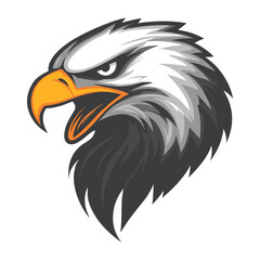 Obraz premium Fierce Eagle Head Illustration with Bold Colors and Sharp Beak