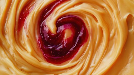 Swirling Peanut Butter and Jelly Mixture Visual