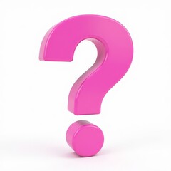 Naklejka premium Pink question mark