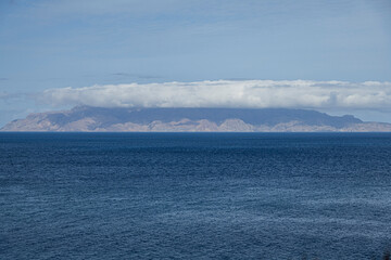 View from the boat of Brava Island, Cabo Verde
