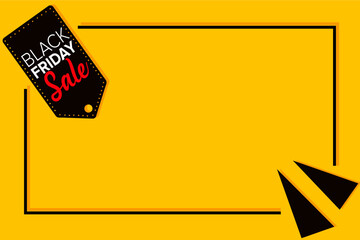 black friday yellow background vector