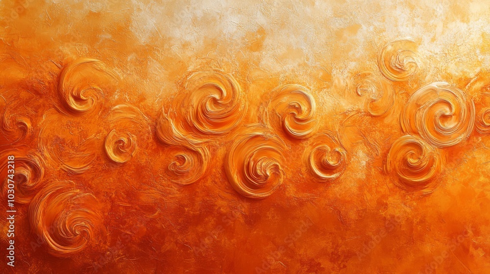 Poster Abstract Swirling Orange Texture