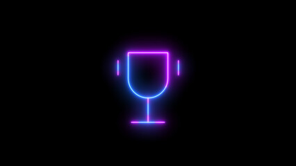 Elegant Wine Glass Icon: A Modern, Minimalist Vector Silhouette for Bars, Apps, and Professional Settings – Crystal-Clear Design Featuring Transparency, Reflection, and Simplicity for Websites and Sig