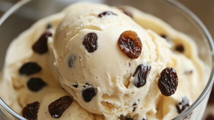 Creamy Rum Raisin Ice Cream Treat