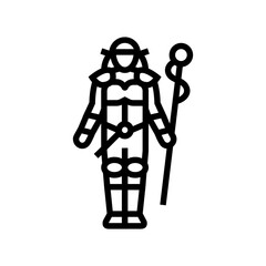 fantasy cosplay female line icon vector. fantasy cosplay female sign. isolated contour symbol black illustration