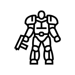 sci fi cosplay line icon vector. sci fi cosplay sign. isolated contour symbol black illustration