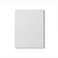 A blank white canvas or sheet, ideal for drawing, painting, or writing.